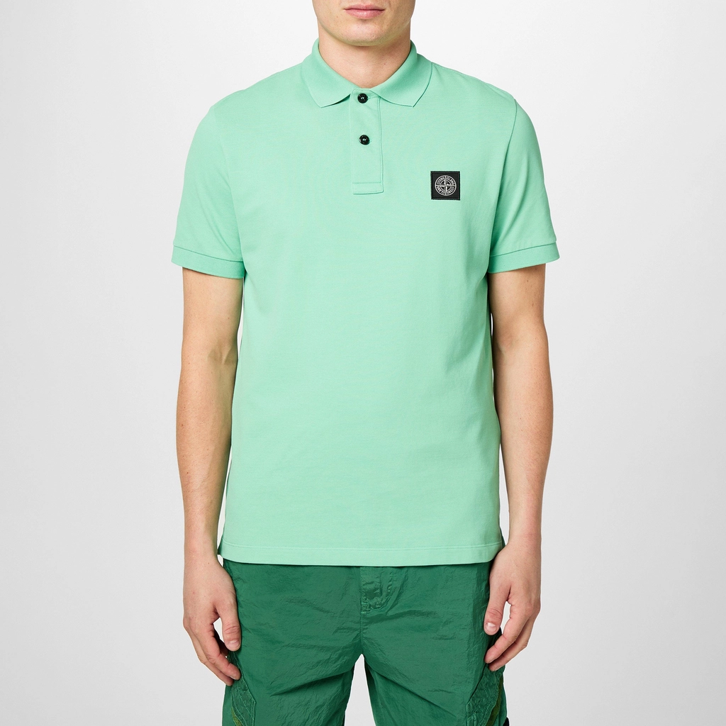 Stone Island Compass Logo Polo Shirt - V Chiaro V0052
